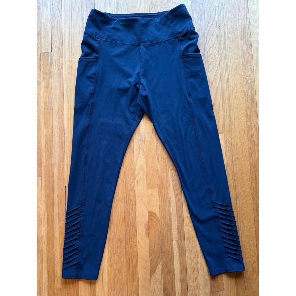 Chico's Zenergy Navy Leggings size 1R (8/10) Comfy Athleisure